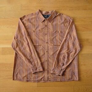 REI Co-op Plaid Button Up Shirt XXL Long Sleeve Outdoor Lightweight Nylon Casual